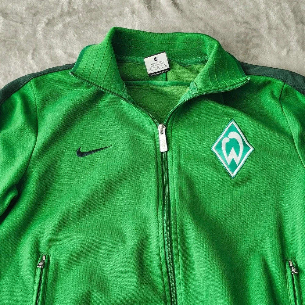 NIKE WERDER BREMEN FOOTBALL SOCCER JACKET GREEN‎ SIZE M BOYS BUNDESLIGA